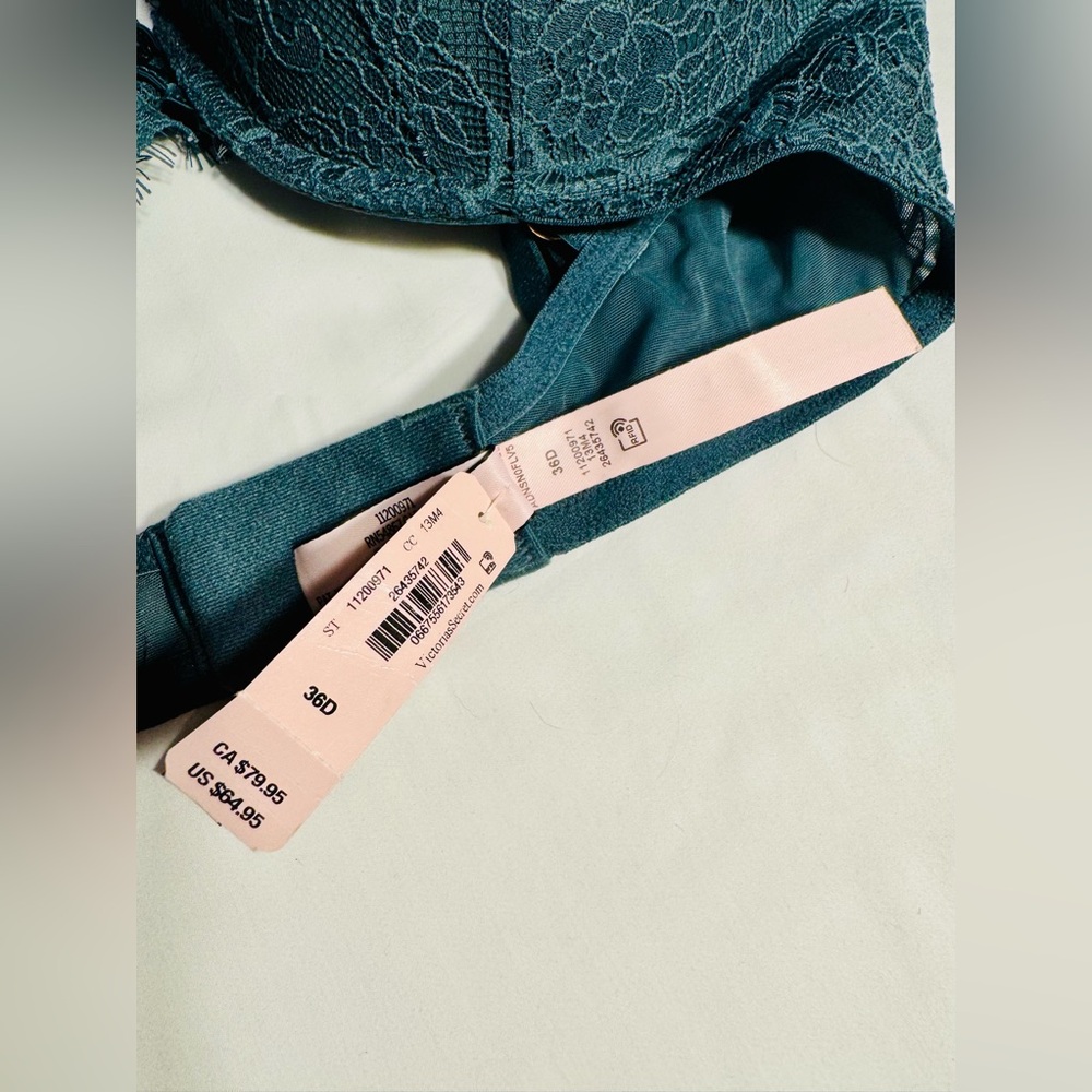 Victoria"s Secret 36D Dream Angels - Lace push-up bra - Midnight Jade - Picture 6 of 7